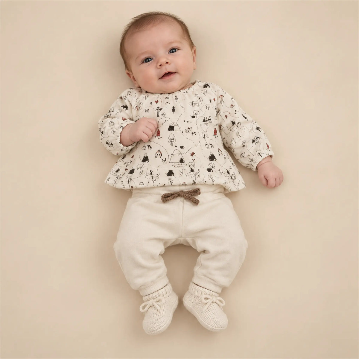 Printed Double Wave T-Shirt and Joggers – 1M lookbook, look 1