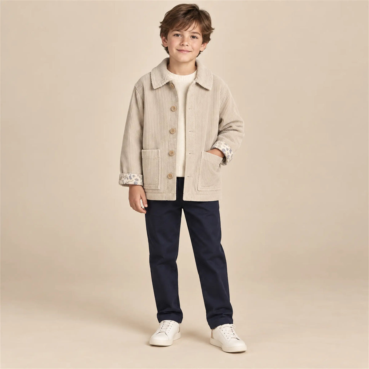 Oat Corduroy Jacket – 7–8Y lookbook, look 2