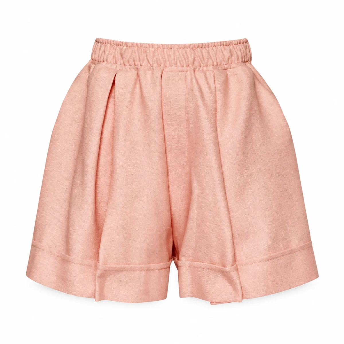 Pink linen shorts — product image