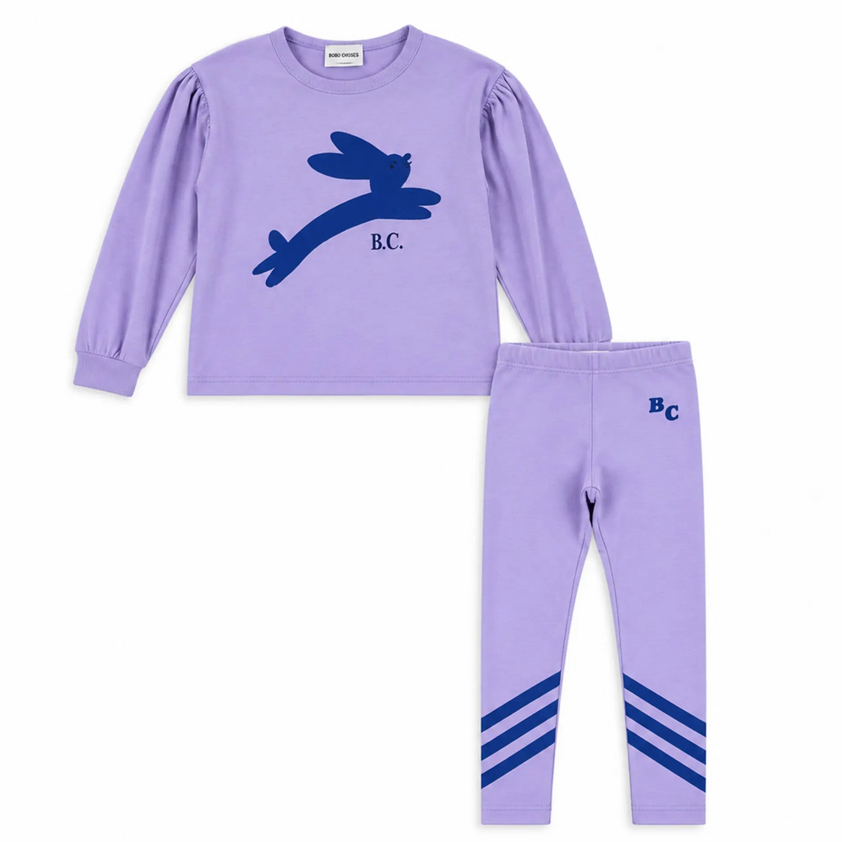 Jumping Hare T-shirt & Stripes Leggings – product