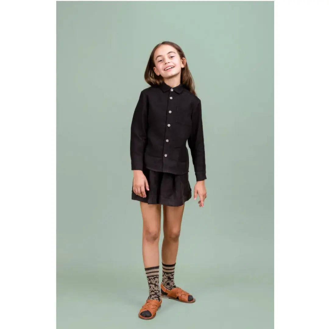 Linen Shirt & Shorts - Black PAADE MODE