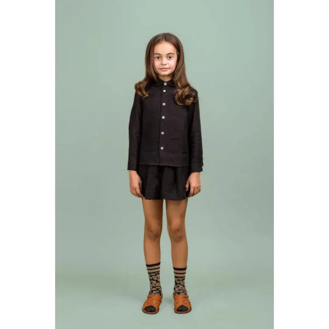 Linen Shirt & Shorts - Black PAADE MODE