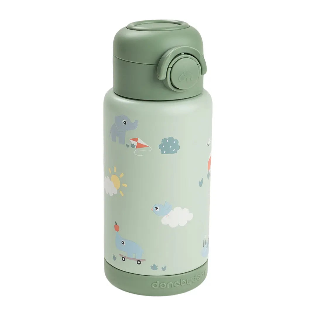 Insulated Straw Bottle Playground Green 340ml DONE BY DEER