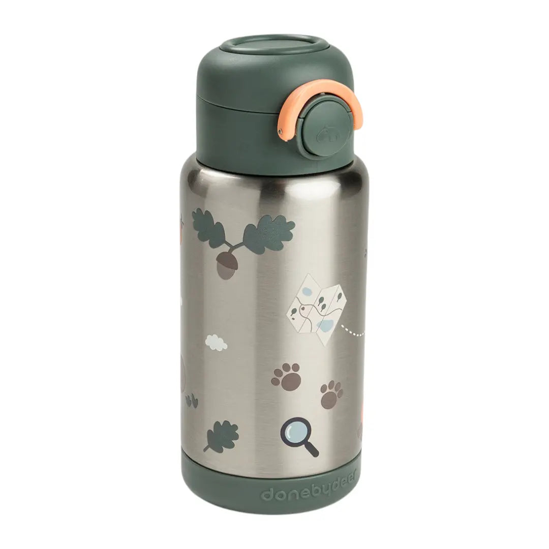 Insulated Straw Bottle Tiny Trails Green 340ml DONE BY DEER