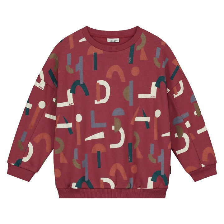 Red Abstract sweater & pants