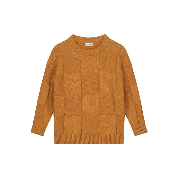 Fanatical squares knitted sweater sandstone