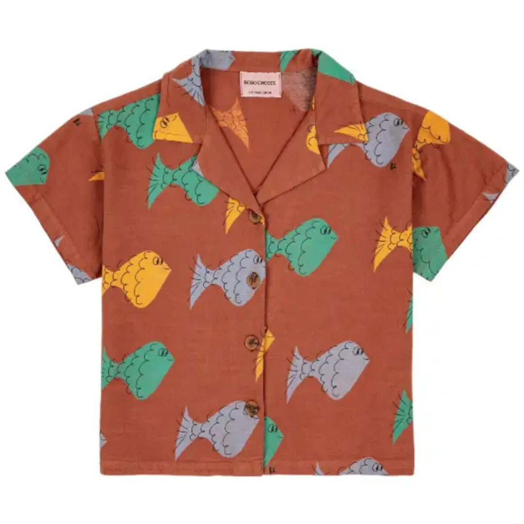 Multicolor Fish all over woven shirt WOLF & RITA