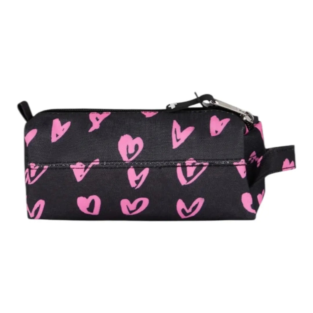 Black Pink Scribble Heart Pencil Case HYPE