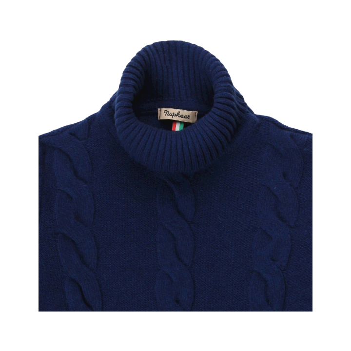 Boy C-neck Knitted Pullover - Blue