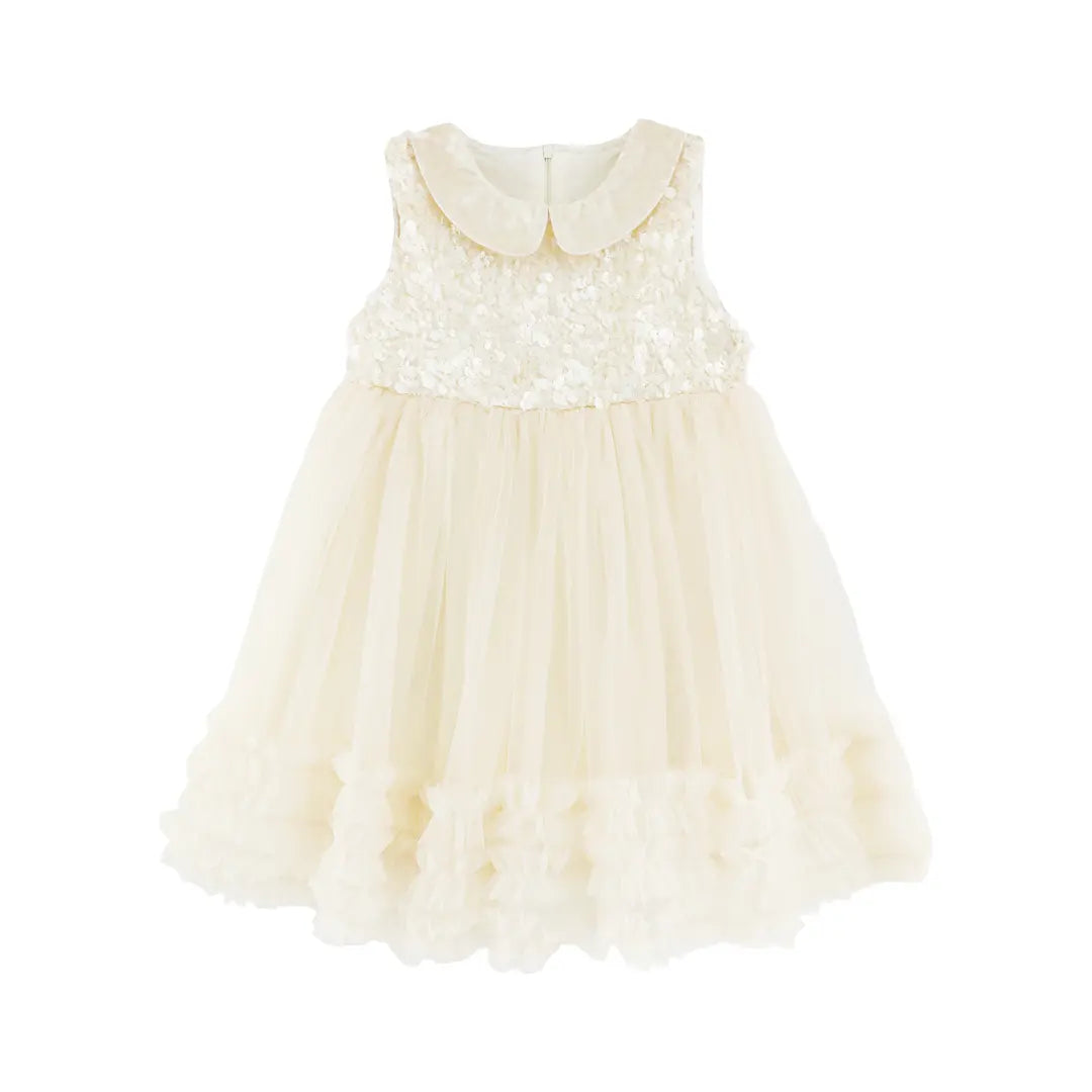 Ivory Lumière Sequin Tulle Dress ORELIE