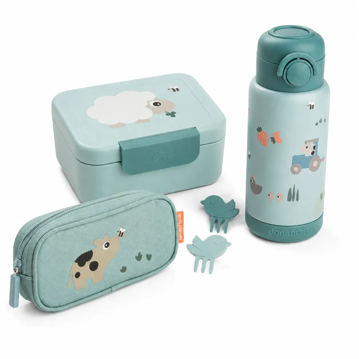 Tiny Farm Blue Set of 3 DONE BY DEER