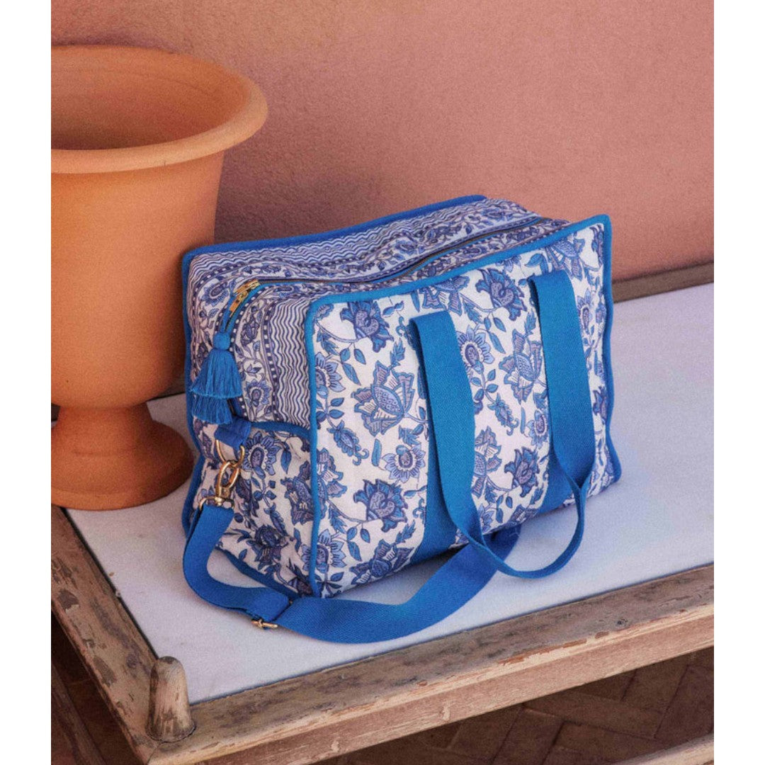 Floral Blue Garden Bag - Large