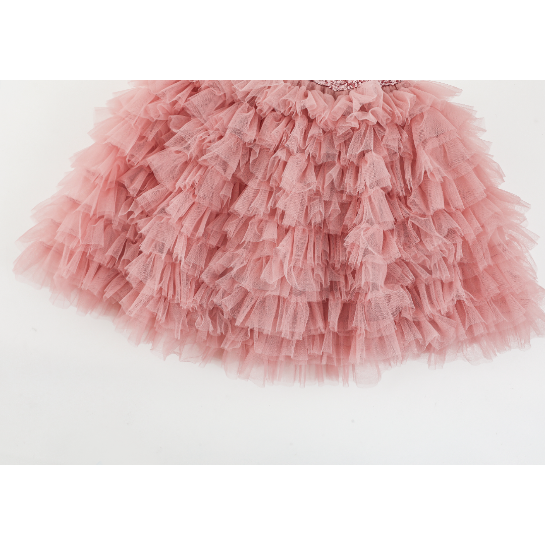 Blush Rose Celestia Ruffle Tulle Party Dress