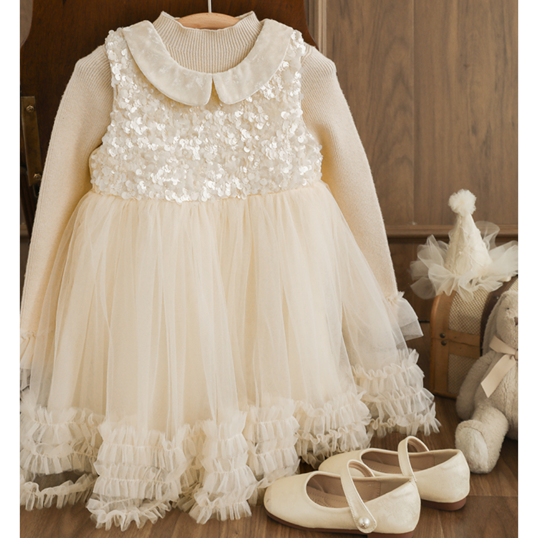 Ivory Lumière Sequin Tulle Dress