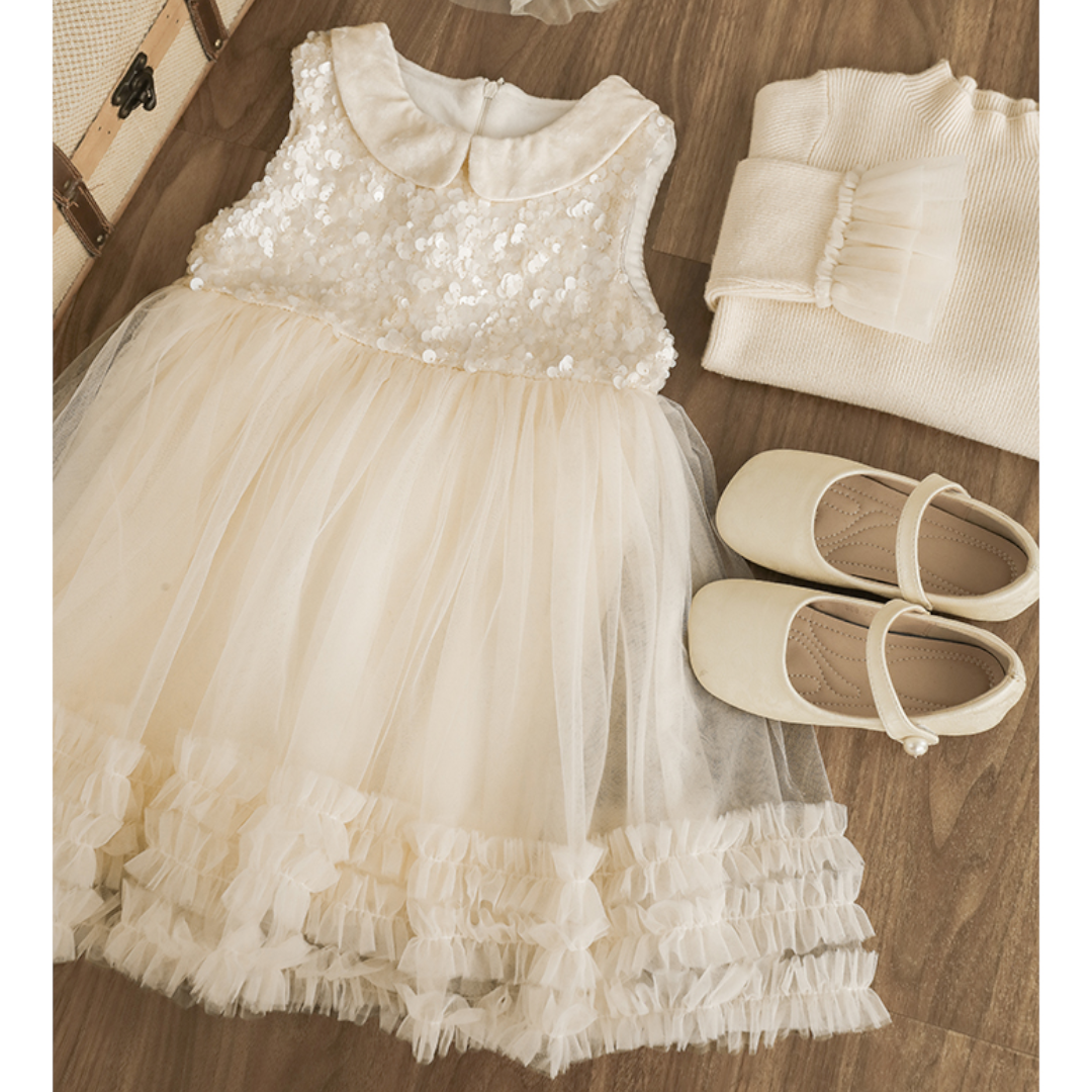 Ivory Lumière Sequin Tulle Dress
