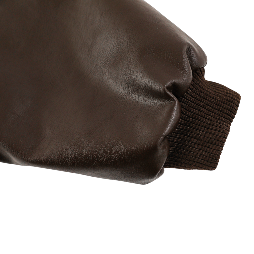 Espresso Shearling Aviator Jacket