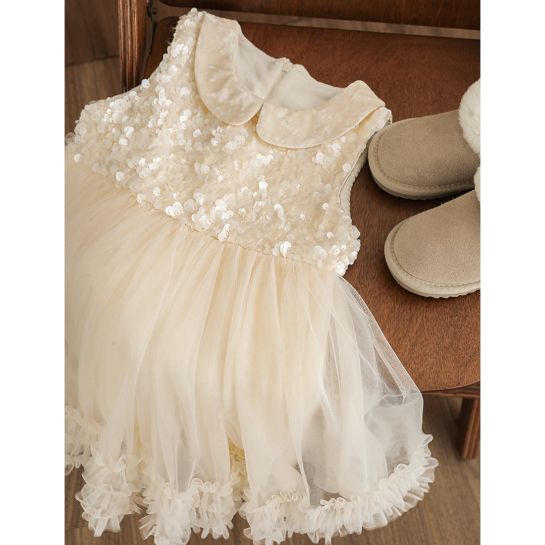 Ivory Lumière Sequin Tulle Dress