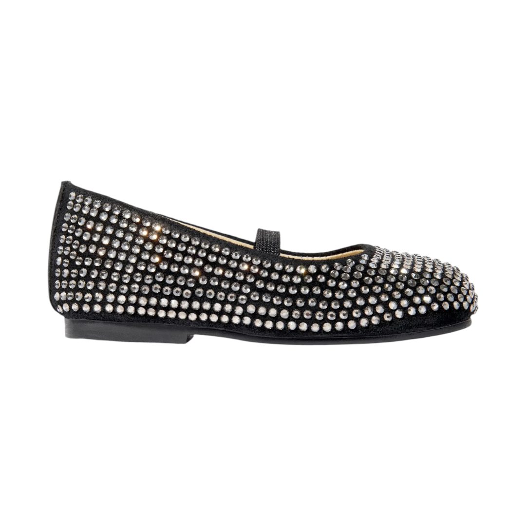 Babywalker Black Swarovski Crystal Ballet Flats