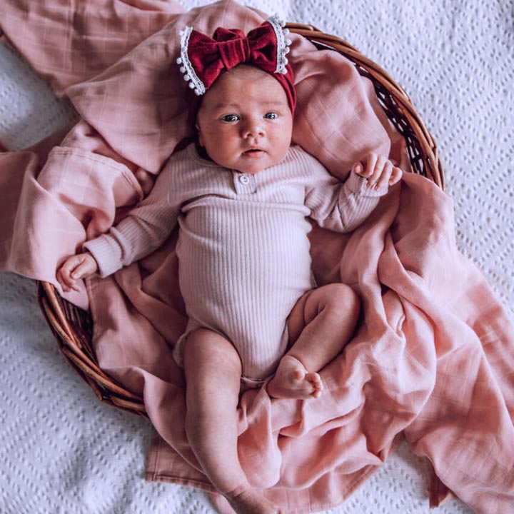 Musk Pink I Organic Muslin Wrap