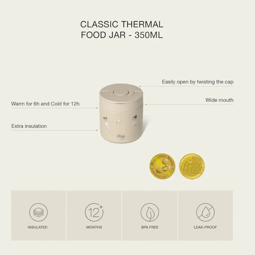 Classic Thermal Food Jar - 350 ml - Ballerina CITRON