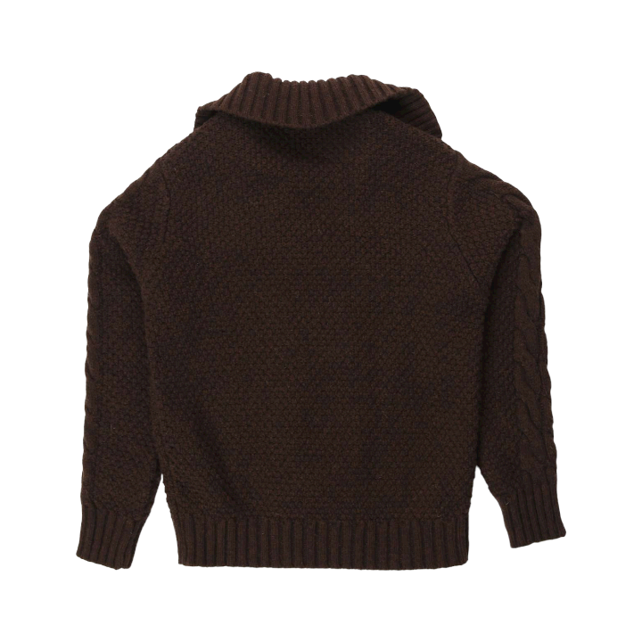 Boy Double Breasted Knitted - Burgundy
