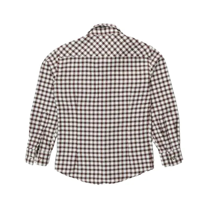 Boy L/s French Collar Shirt - White & Red NUPKEET