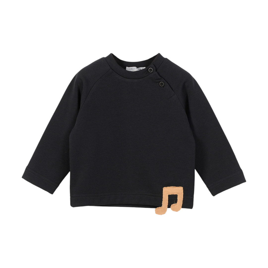 Black Music Detail Organic Cotton Sweatshirt & Sweatpants