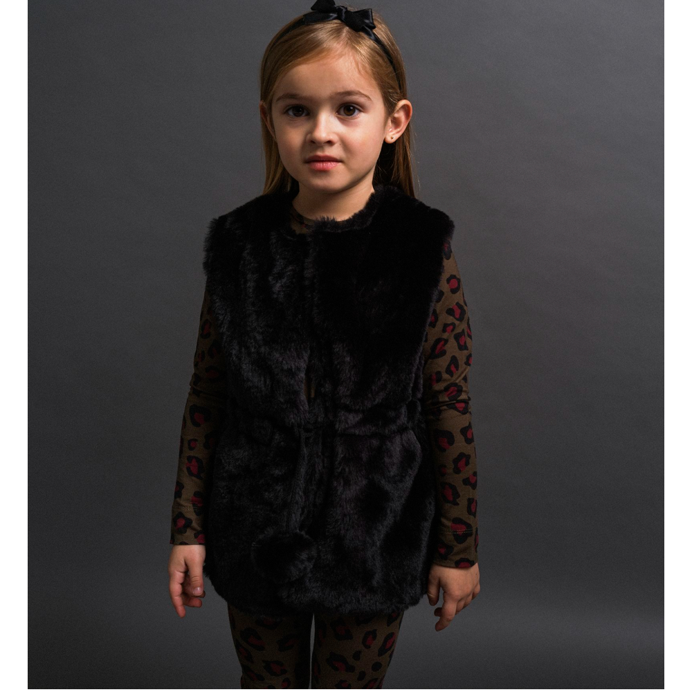 Black Fur Vest
