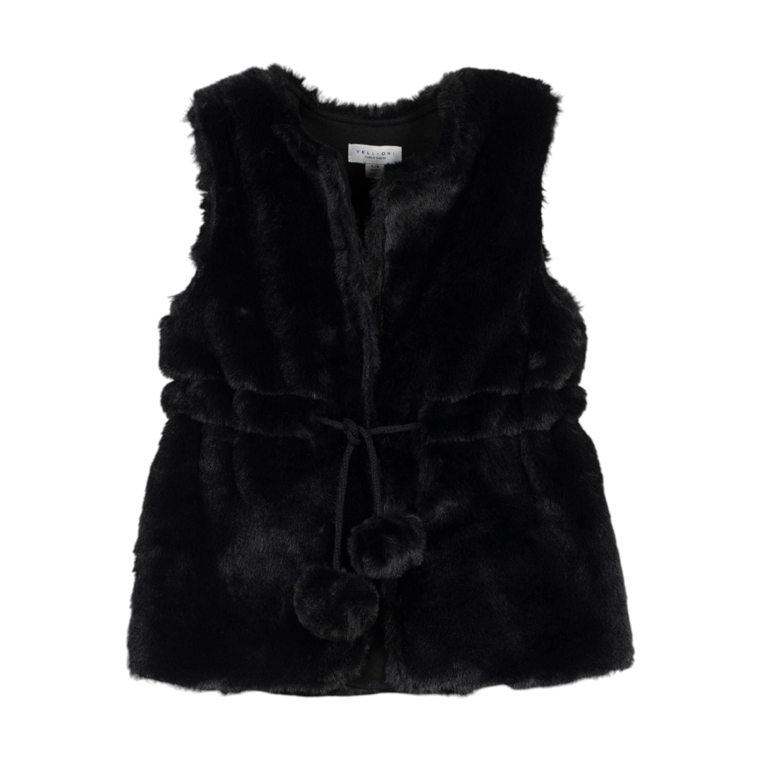 Black Fur Vest