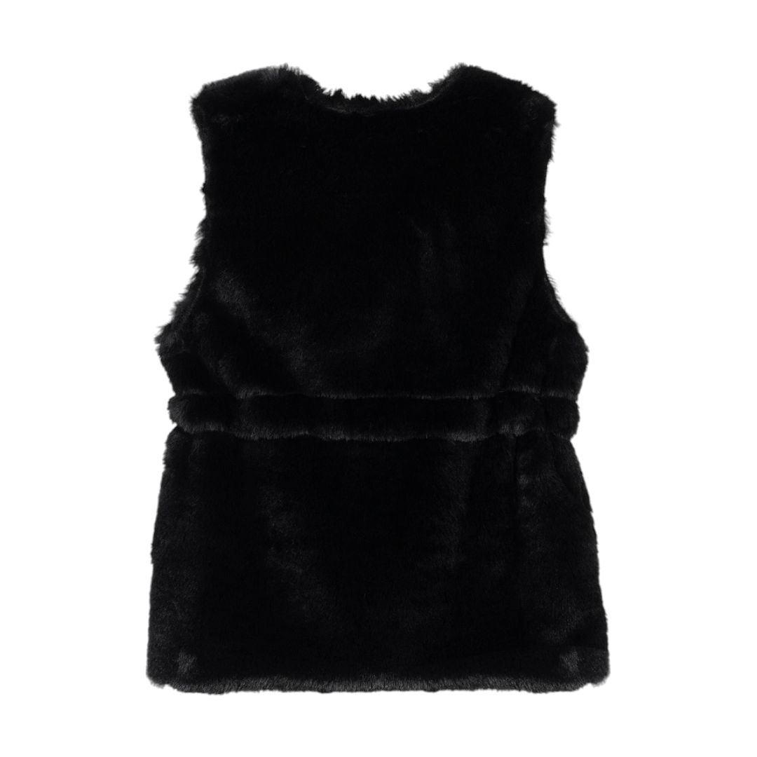 Black Fur Vest