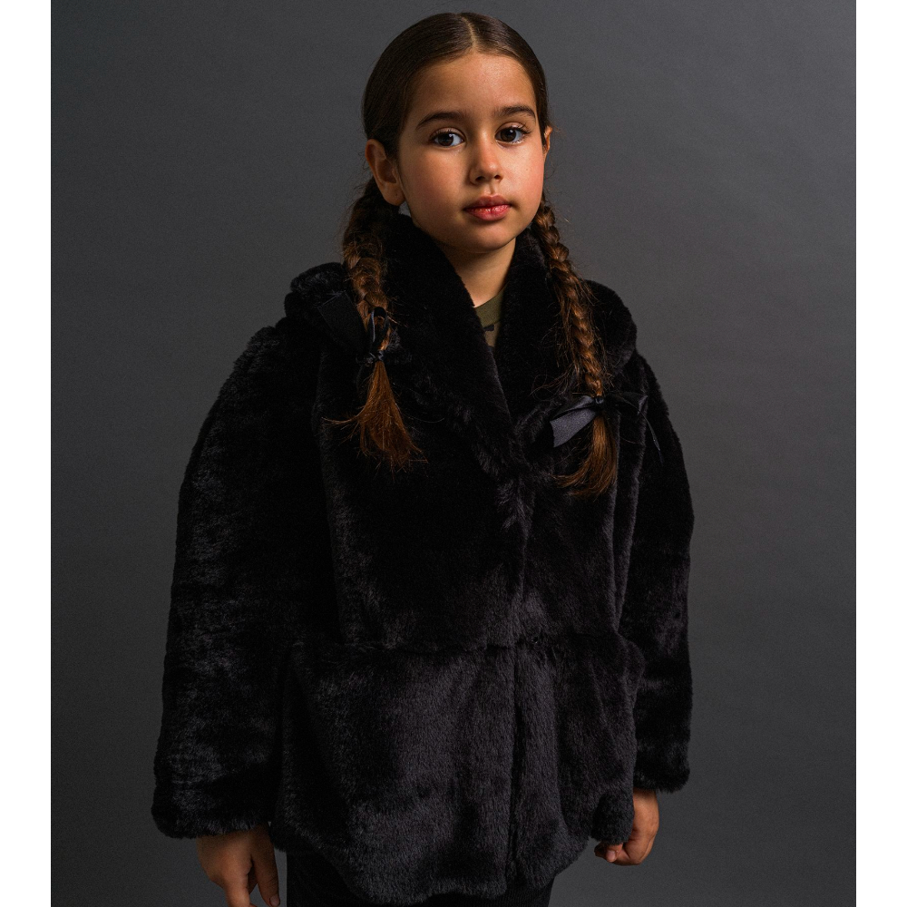Black Hooded Coat Girls