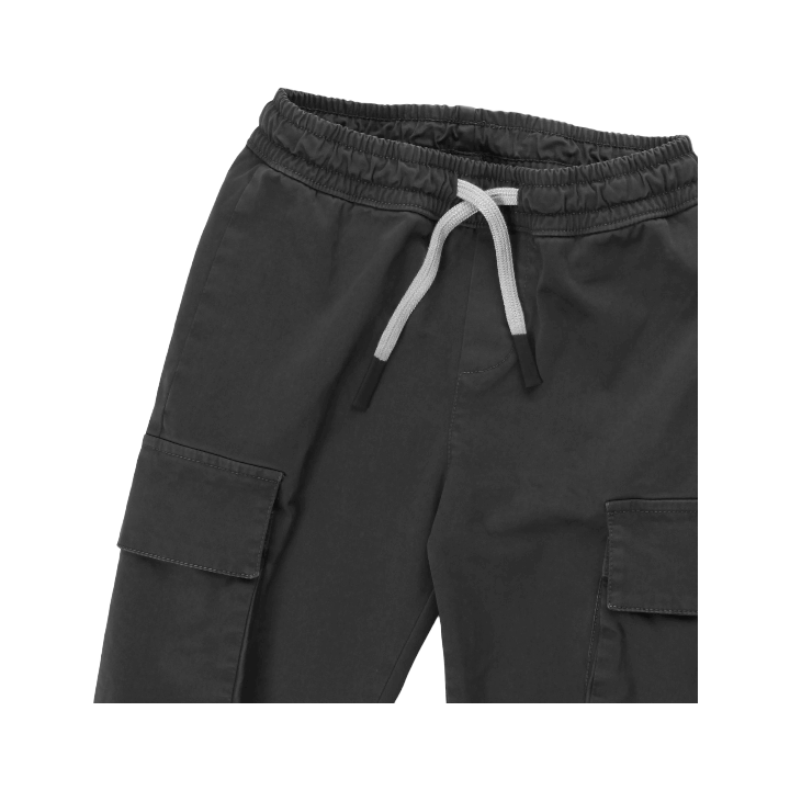Boy Long Pants W/elastic Waist - Black