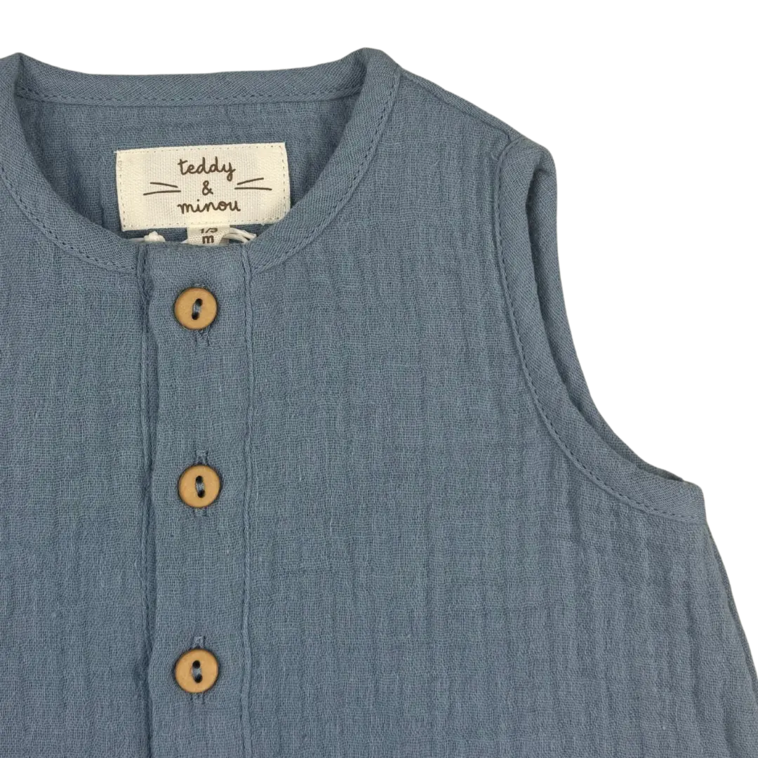 Romper - Denim Blue TEDDY & MINOU
