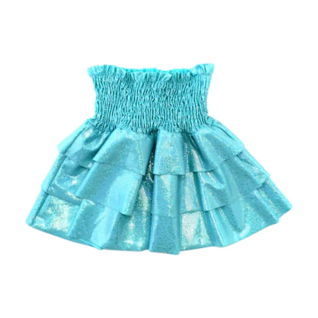 Bianca Swim Skirt Aqua Glitter PICCOLI PRINCIPI SWIMWEAR