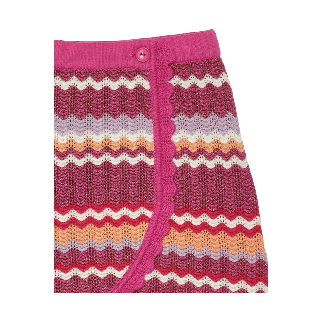 Sparkling Sands Crochet Top & Skirt - Super Pink Mix