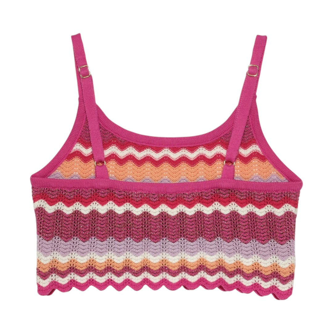Sparkling Sands Crochet Top & Skirt - Super Pink Mix
