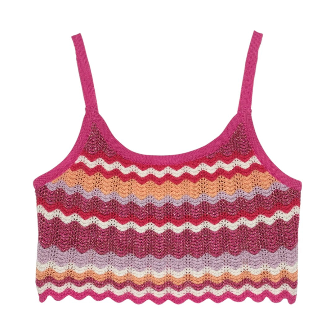 Sparkling Sands Crochet Top & Skirt - Super Pink Mix