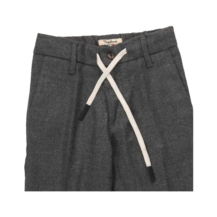 Boy Long Pants W/elastic Waist On - Grey NUPKEET