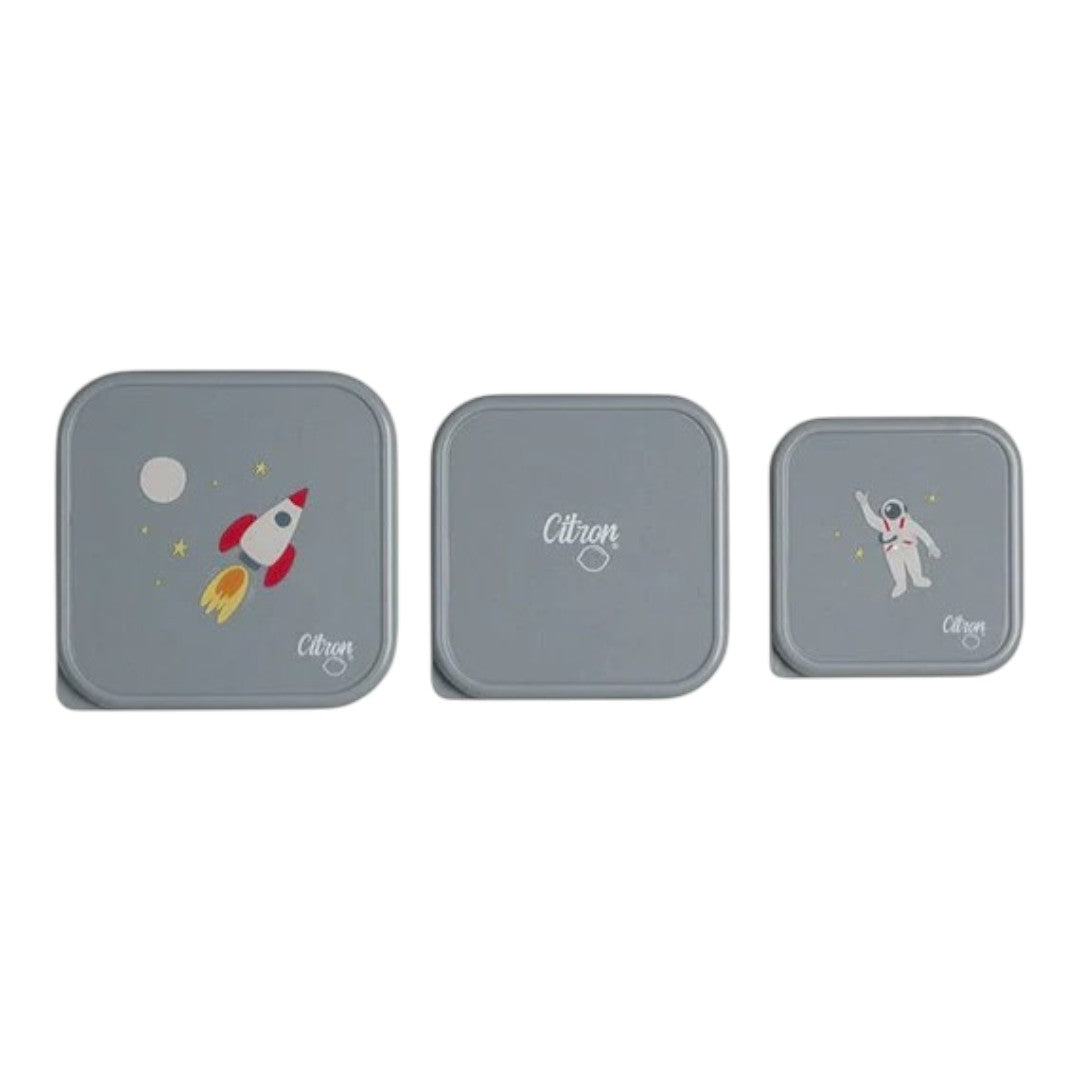 Stackable Stainless steel Lunchbox - Set of 3 - Spaceship