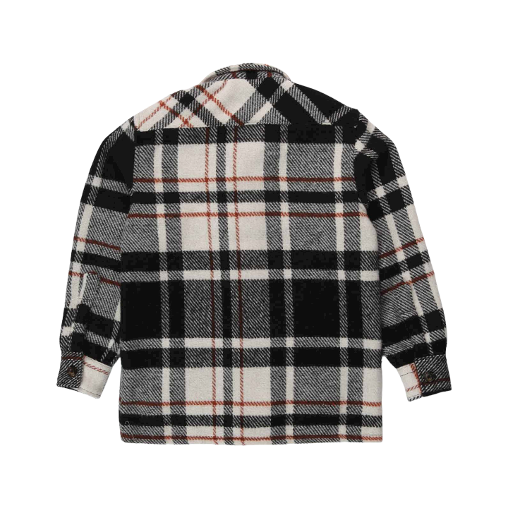 Boy Wide Jacket Shirt W/welt - Black & White