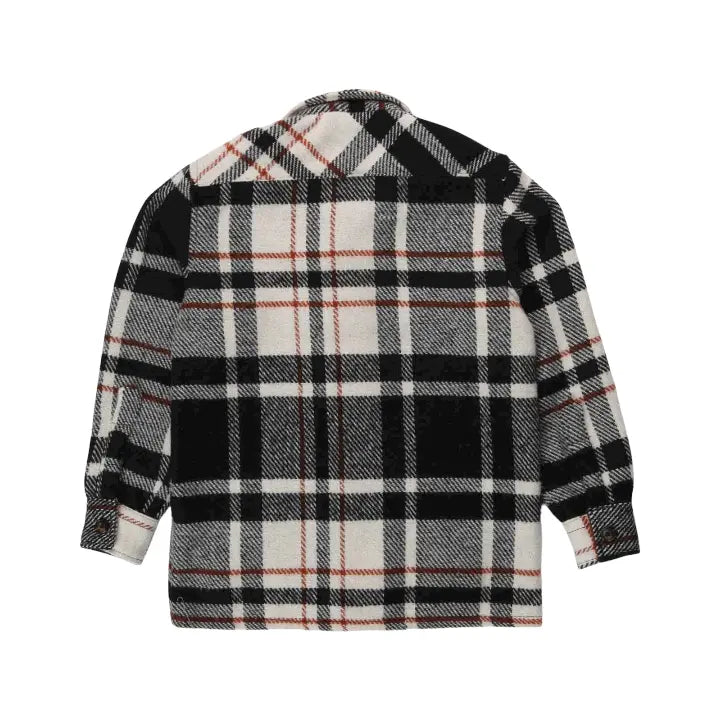 Boy Wide Jacket Shirt W/welt - Black & White NUPKEET
