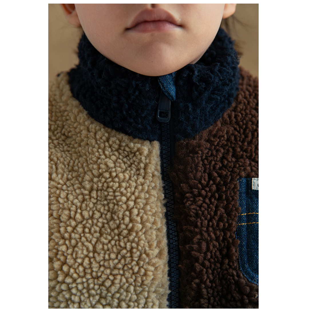 Plush Panelled Sherpa Vest