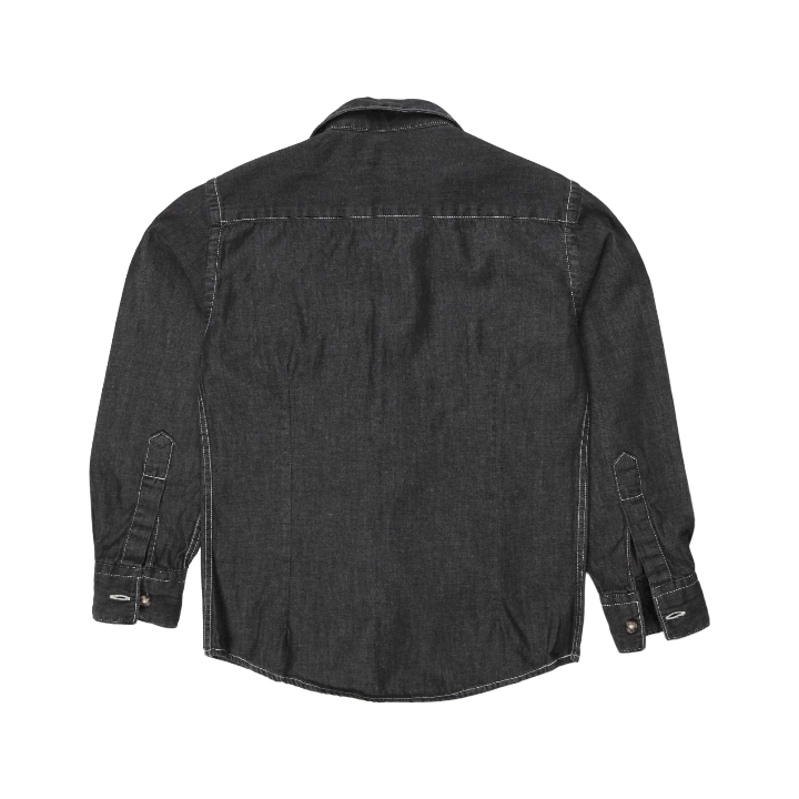 Boy L/s Italian Collar Shirt - Black