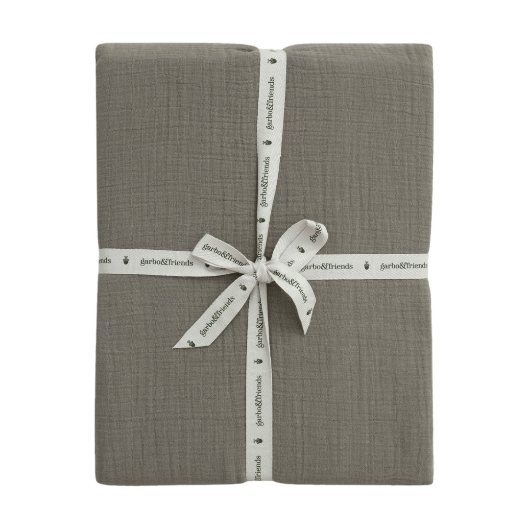 Geranium Muslin Fitted Sheet Double
