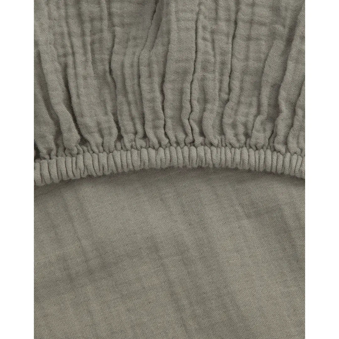 Geranium Muslin Fitted Sheet Double GARBO & FRIENDS