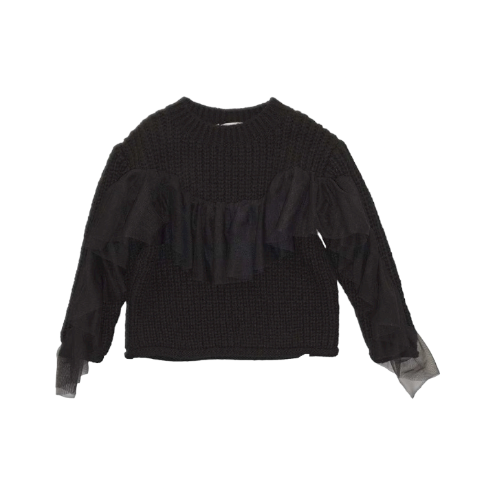 Glitter Blouse & Skirt - Black