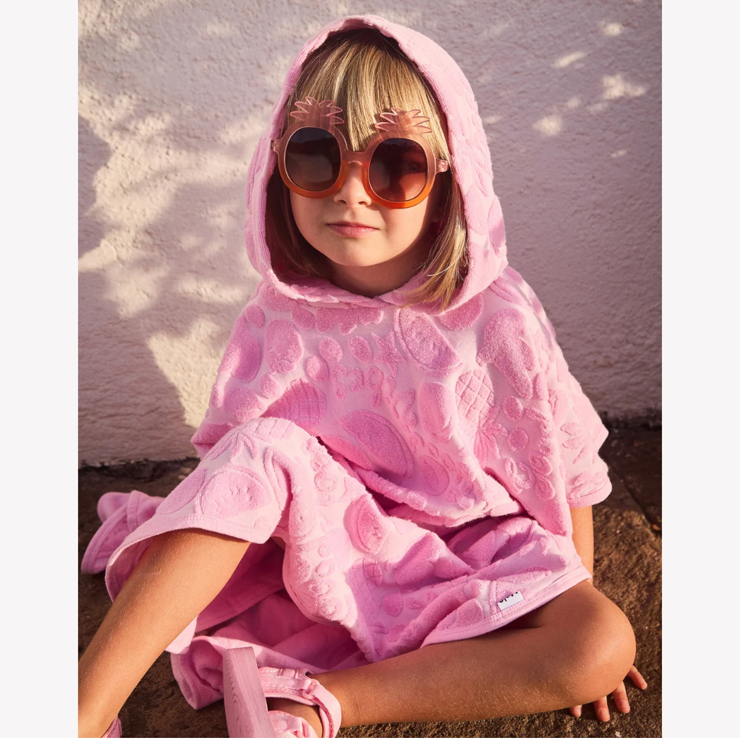 Girls Fruity Towel Beach Cover-Up Poncho