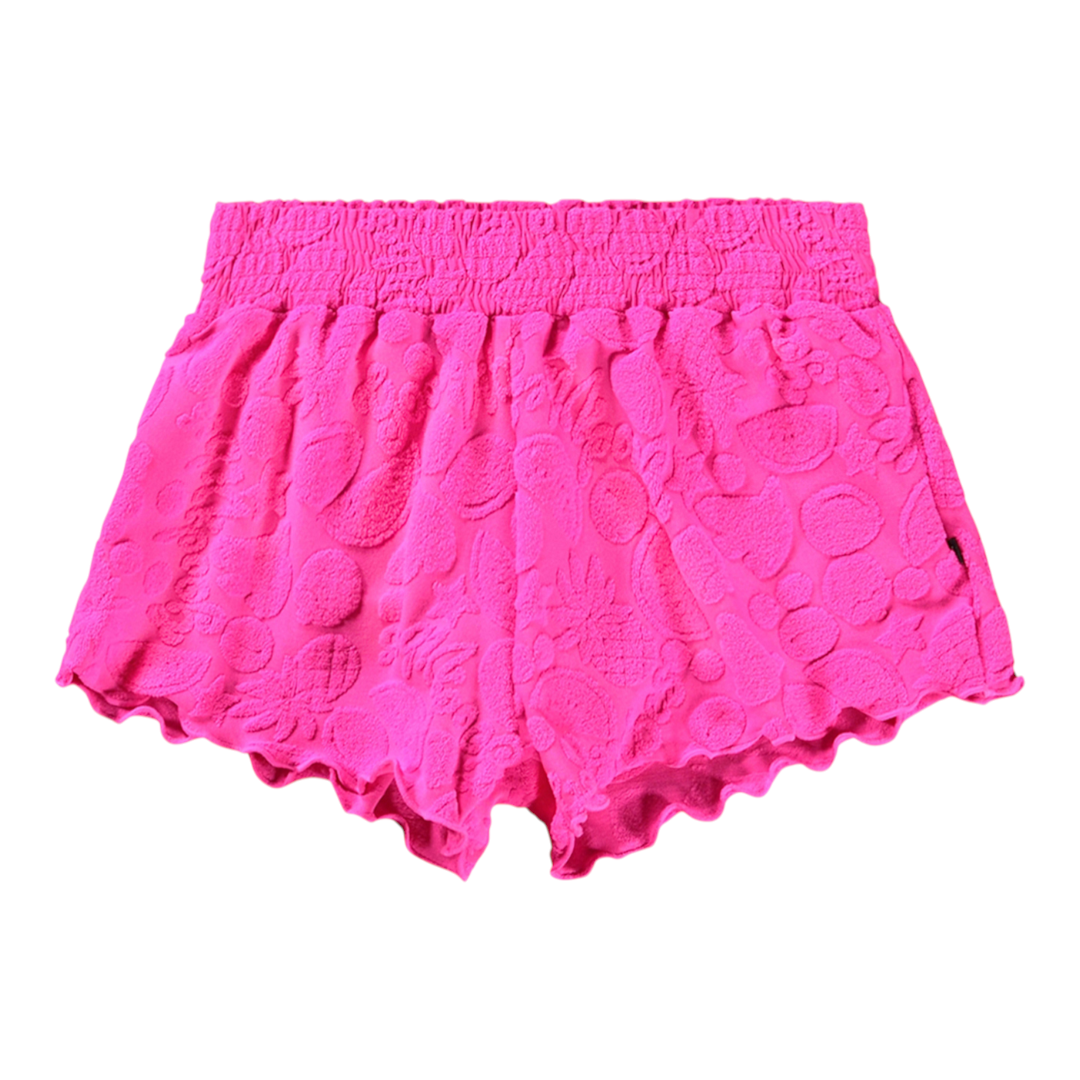 Girls Tropical Fruit Terry Swimsuit & Shorts Set