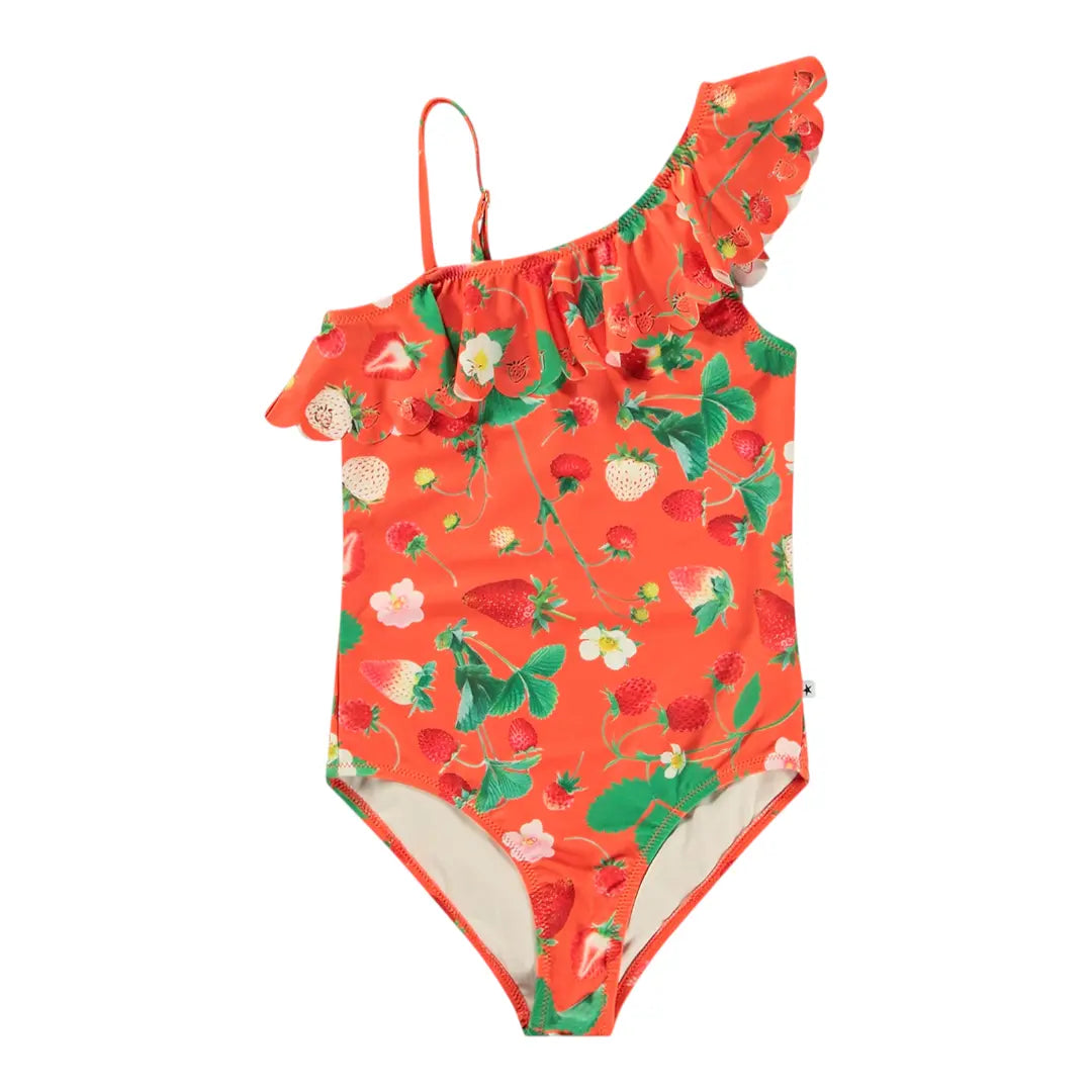 Girls Berry Bloom Swimsuit & Shorts Molo