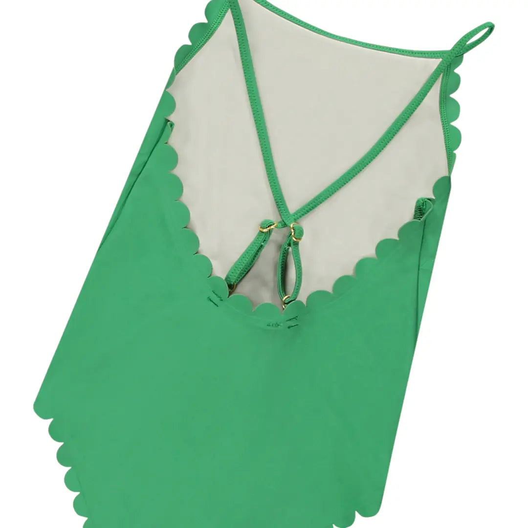 Girls Garden Green Swimsuit & Bright Green Trunks Molo